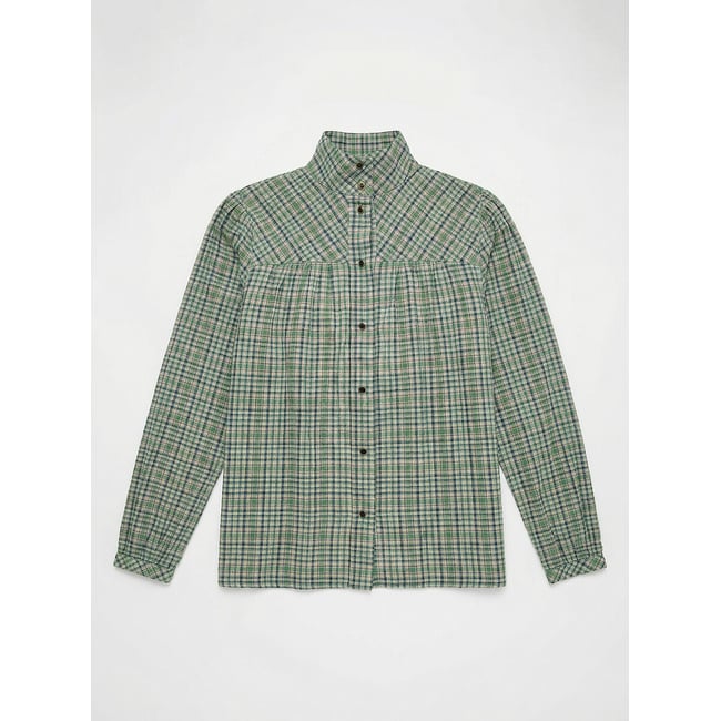 Chemise à carreaux, CANDELA carreaux vert <span itemprop=