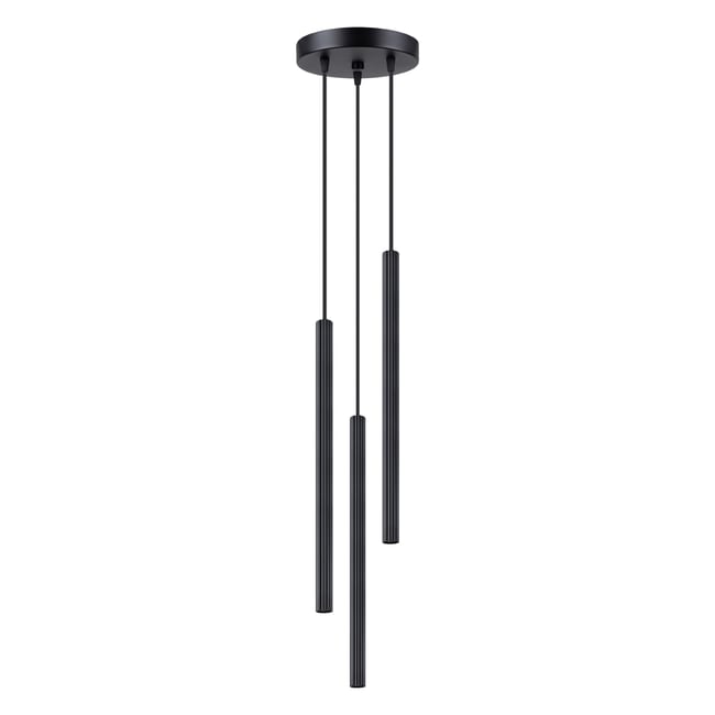 Lustre Acier Noir G9 3 Arche Couleur noir <span itemprop=