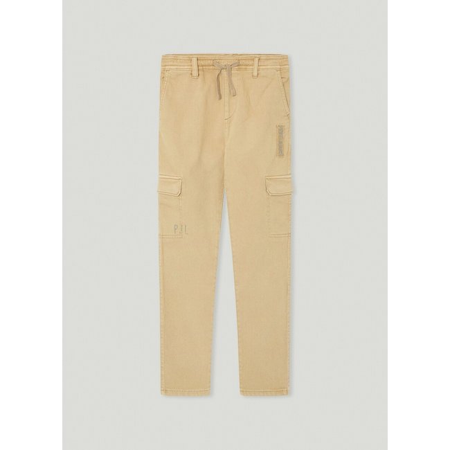 Cotton Mix Cargo Trousers beige PEPE JEANS
