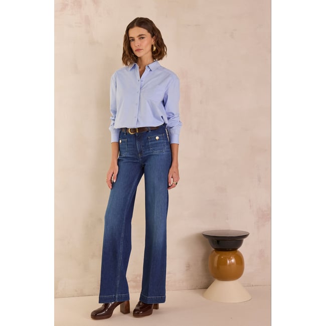 Jean large en denim ANAIS - Maison 123