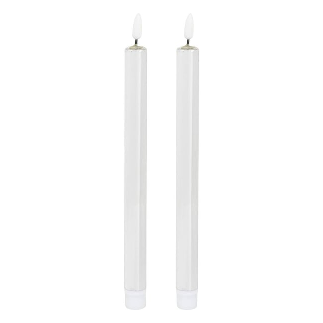 Lot de 2 bougies LED bâton métal rouge - FEERIC LIGHTS & CHRISTMAS