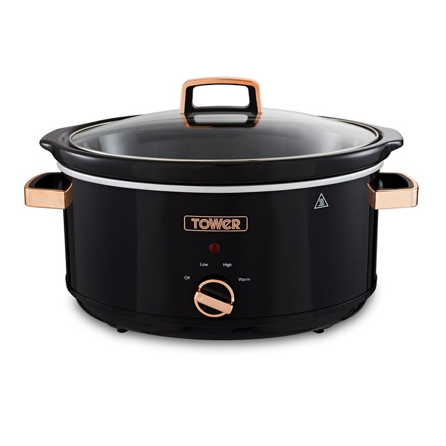 Infinity 6.5L Slow Cooker - T16019, black, TOWER