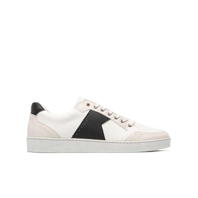 Baskets textile CHILL blanc+noir <span itemprop=