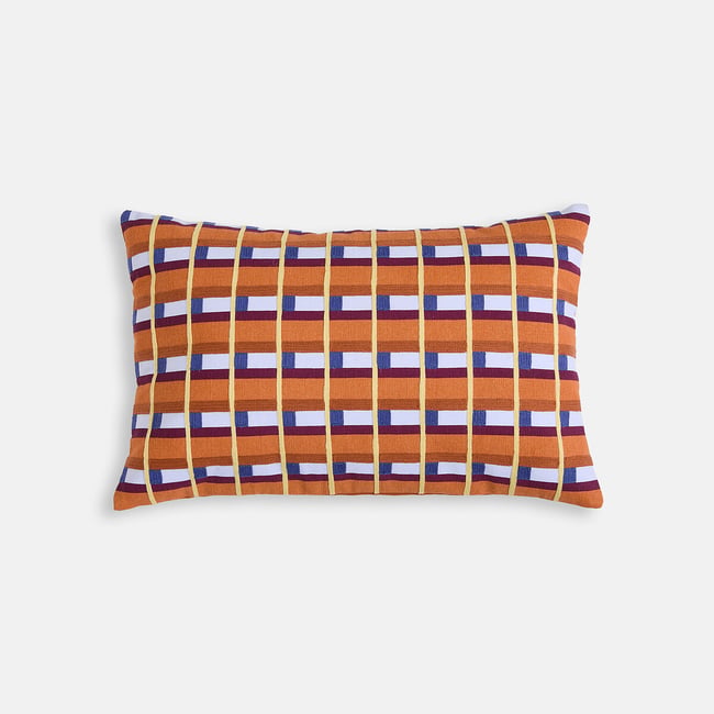 Housse de coussin, en coton, rectangulaire, WILLIS multicolore <span itemprop=