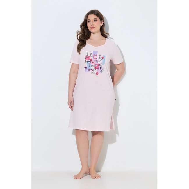 Chemise de nuit / grand T-shirt rose <span itemprop=