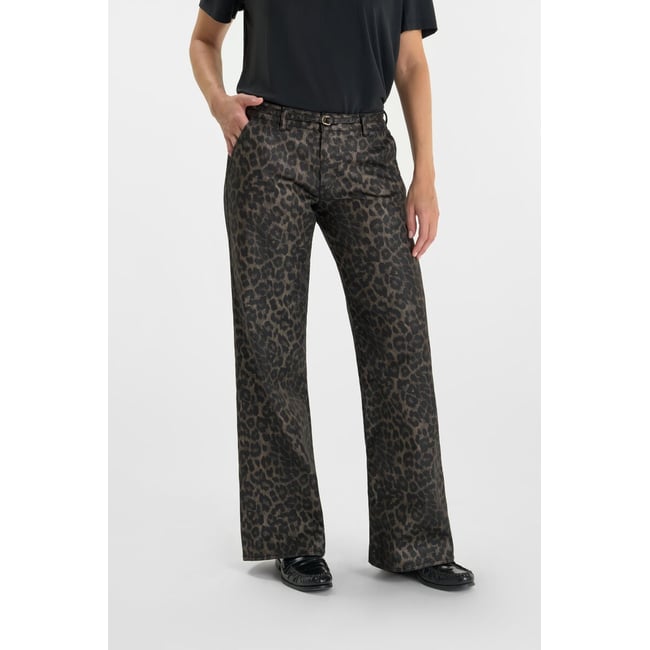 Pantalon flare TAHIS black <span itemprop=