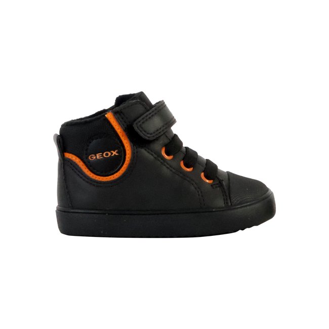 Basket Montante à Scratches  Gisili Wax.synt Nylon noir/dk orange <span itemprop=