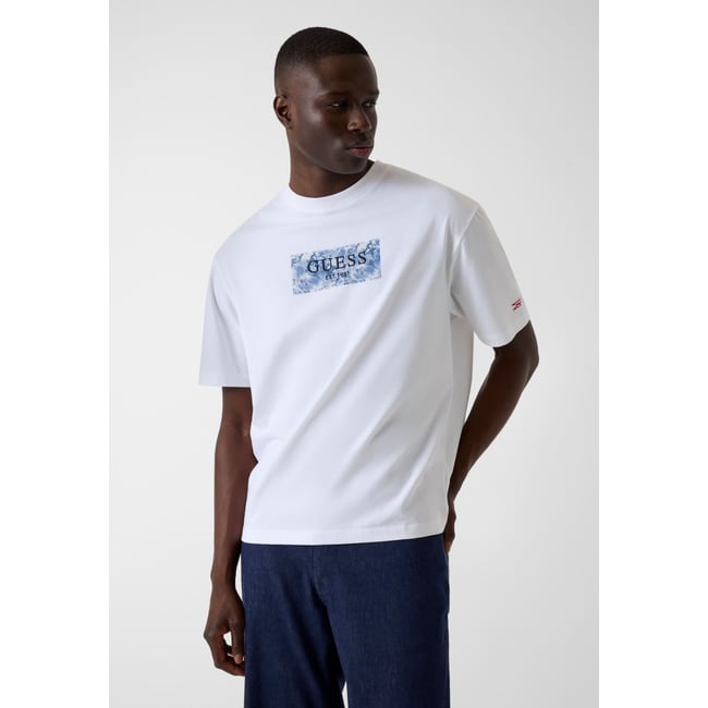 T-Shirt Avec Logo Brodé blanc <span itemprop=