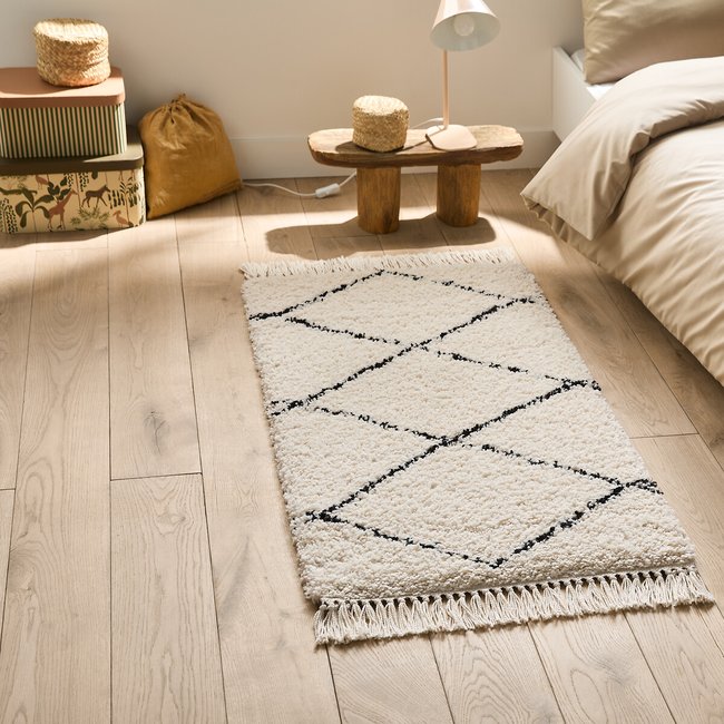 Descente de lit style berbère, Fatouh Couleur ecru <span itemprop=