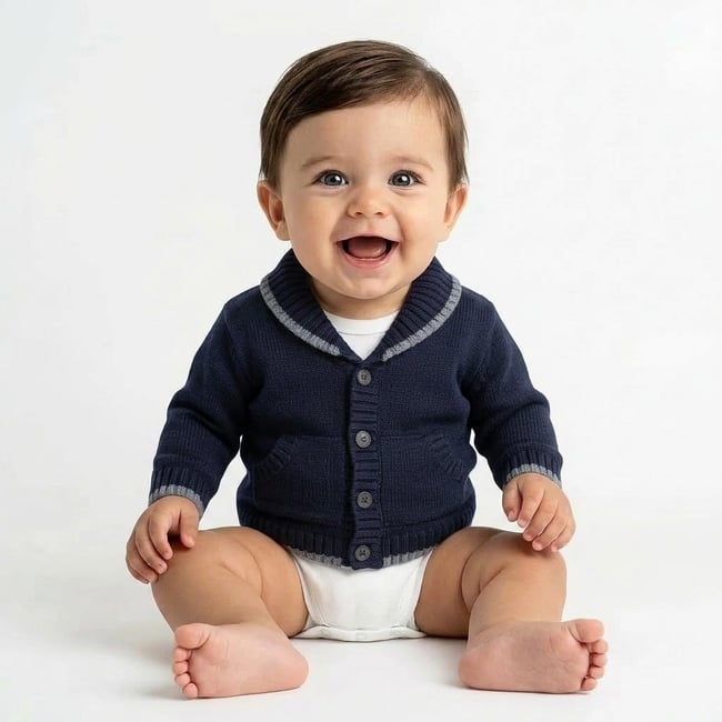 Cardigan bébé - Très bon état bleu <span itemprop=