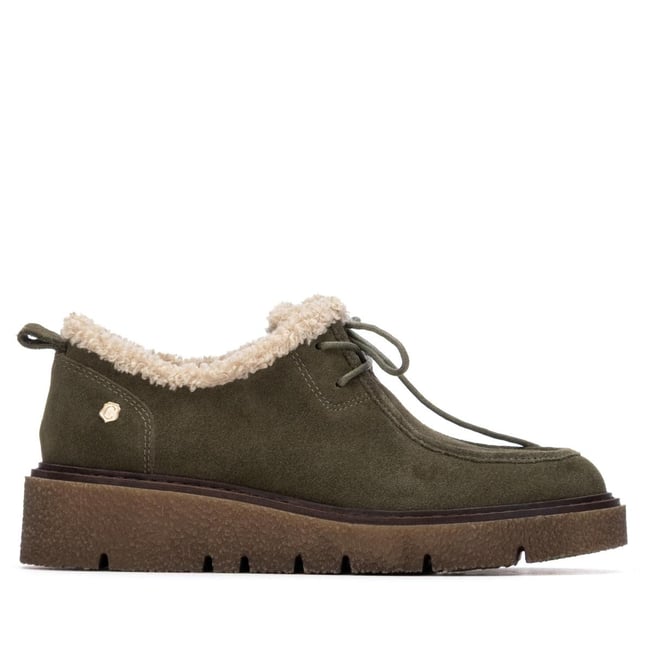 Chaussure Plaine Décontractée Lacets kaki <span itemprop=