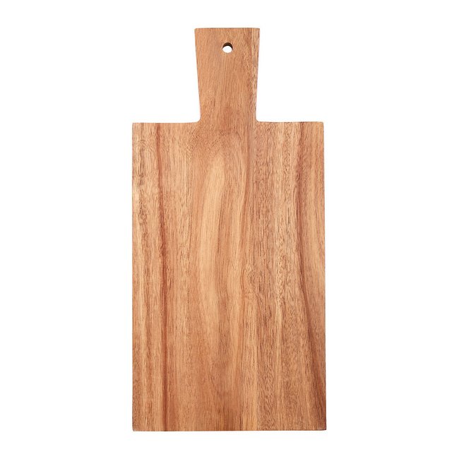 37cm Rectangular Paddle Chopping Board with Pink Edge, brown, SO'HOME