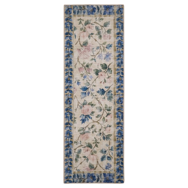 Eco-Washable Lady Rose Runner Rug, multi-coloured, HUG RUG