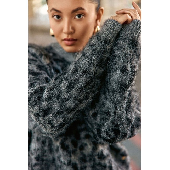 Pull manches longues imprimé léopard MAY - LA PETITE ETOILE