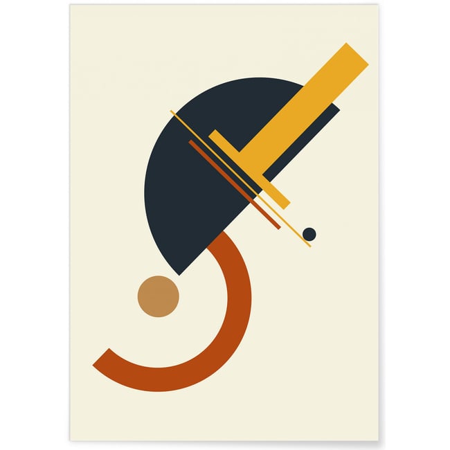 Affiche Abstract Composition 6 Couleur blanc <span itemprop=