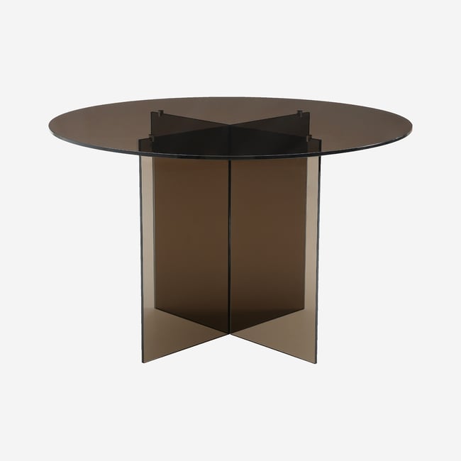 Table à manger  verre ELORY Couleur gris <span itemprop=