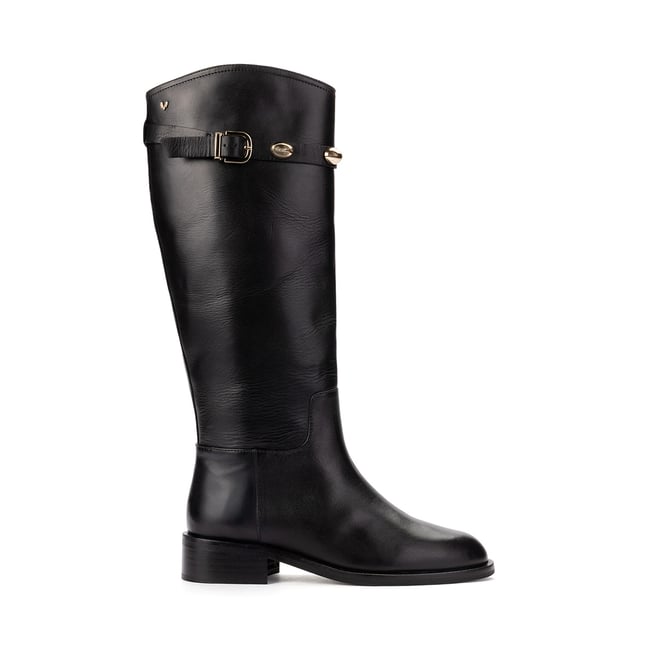 Bottes cuir Ressi black <span itemprop=