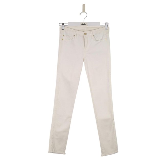 Jean en coton - Très Bon État blanc <span itemprop=