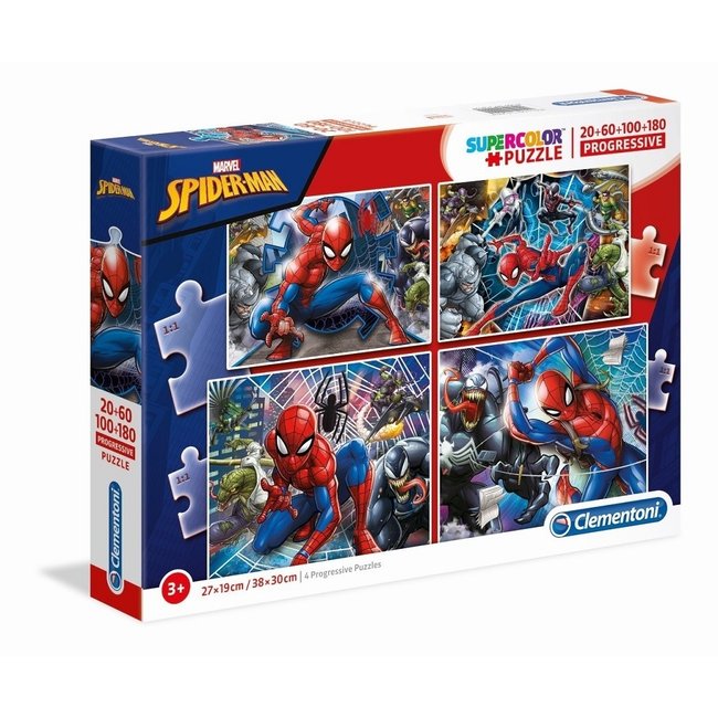20+60+100+180 pièces - spider-man - CLEMENTONI