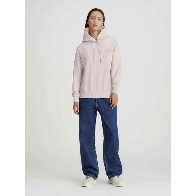 Langärmeliges Kapuzensweatshirt blassrosa <span itemprop=