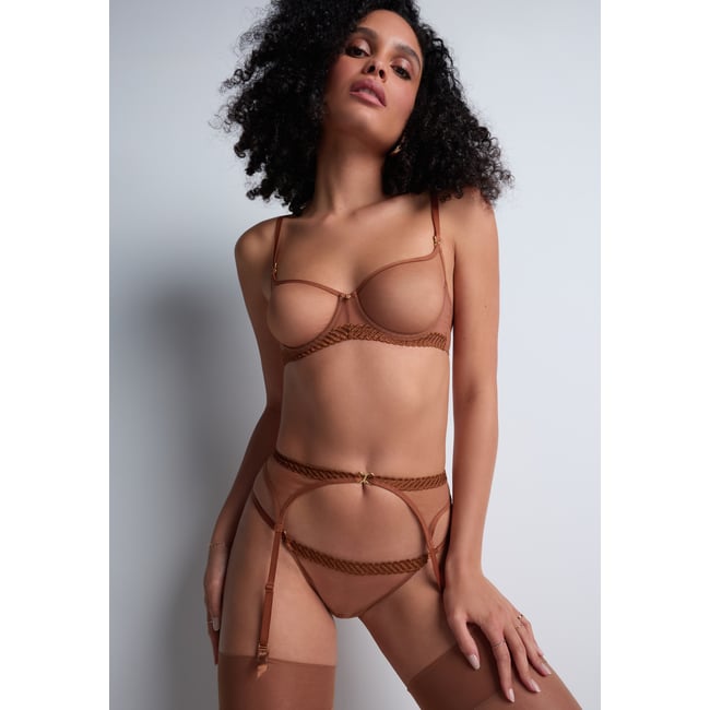 Porte-jarretelles Sheer Emotion marron <span itemprop=