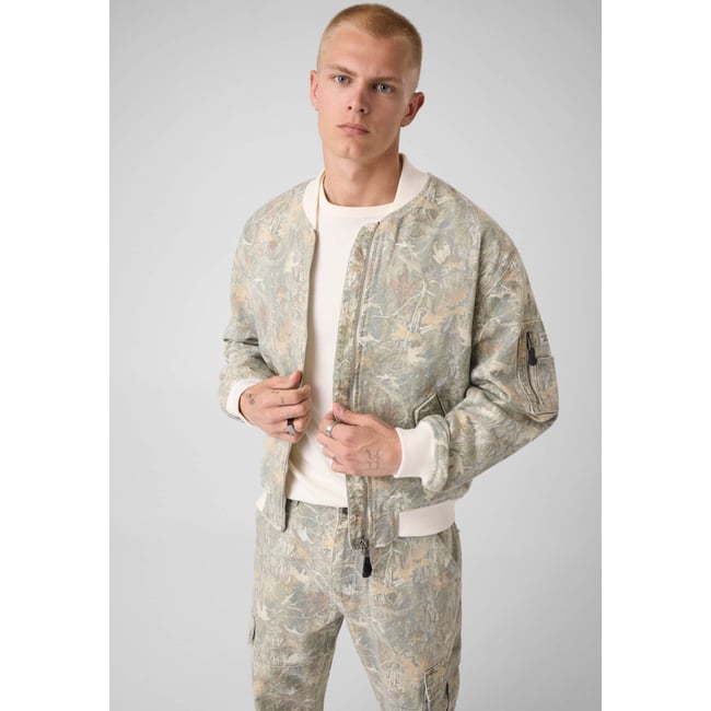 Veste Bomber Camouflage fantaisie multicolore <span itemprop=