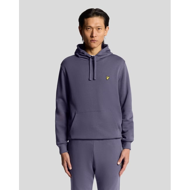 Sweat à capuche en coton loopback grise pierre <span itemprop=