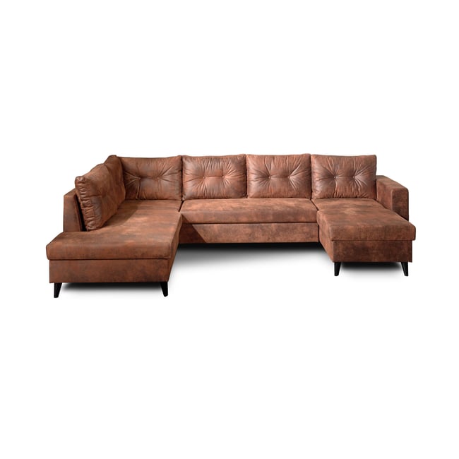 Canapé Panoramique  7 places - NORDIC Couleur marron <span itemprop=