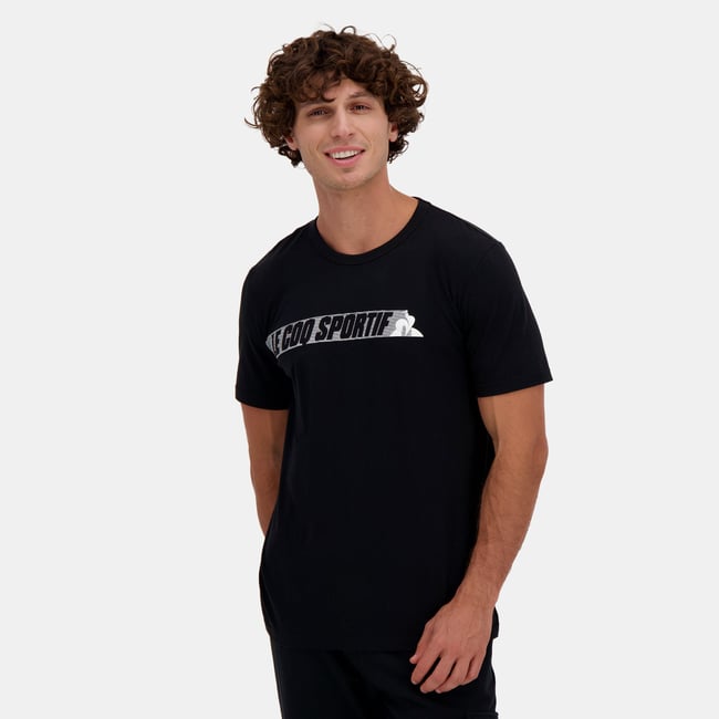 T-shirt manches courtes logo graphique black <span itemprop=