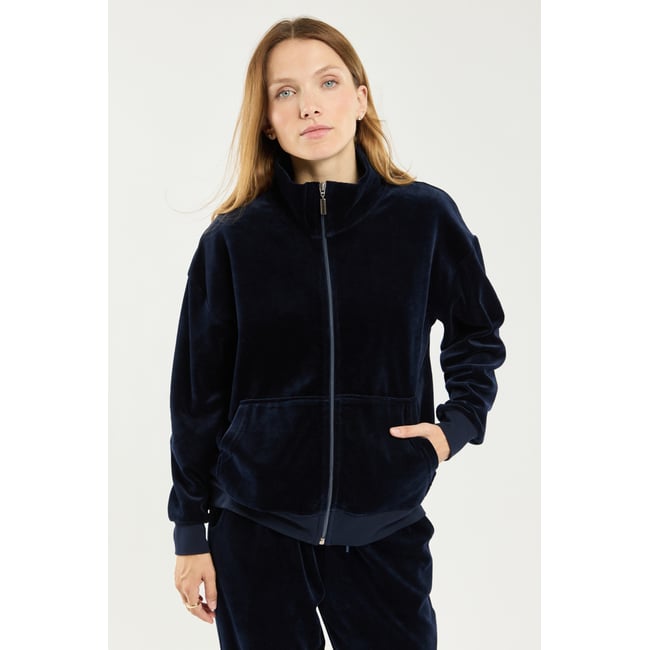 Veste zippée velours - coton seal <span itemprop=