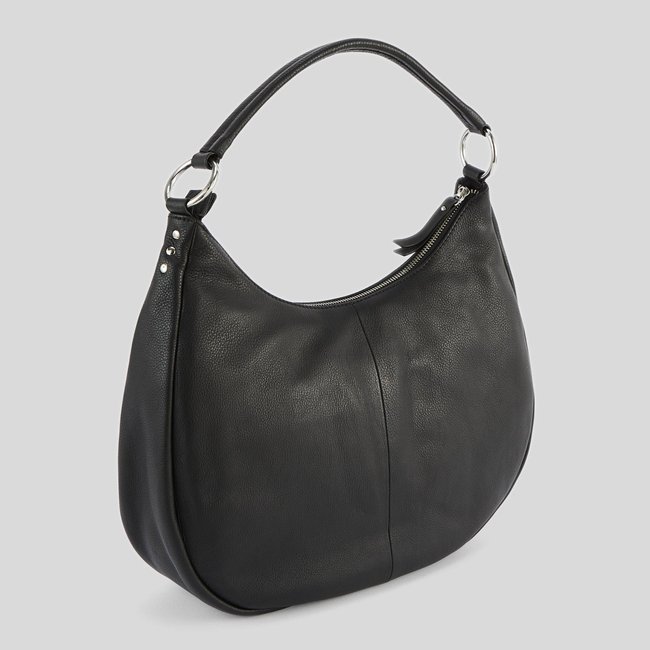 Sac porte epaule cuir responsable noir Monoprix La Redoute
