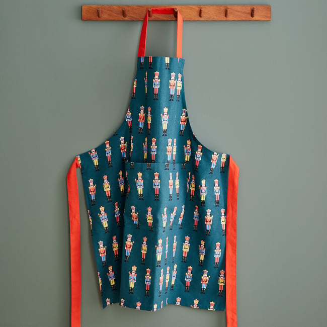 Christmas Nutcracker Apron, green, CATHERINE LANSFIELD