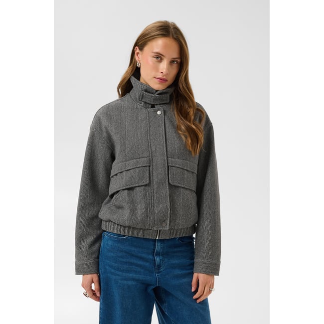 Manteau gris grey herringbone <span itemprop=