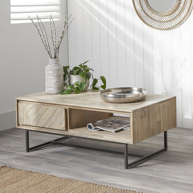 Marea Sand Wash Wood Storage Coffee Table, acacia, ÉDITÉ