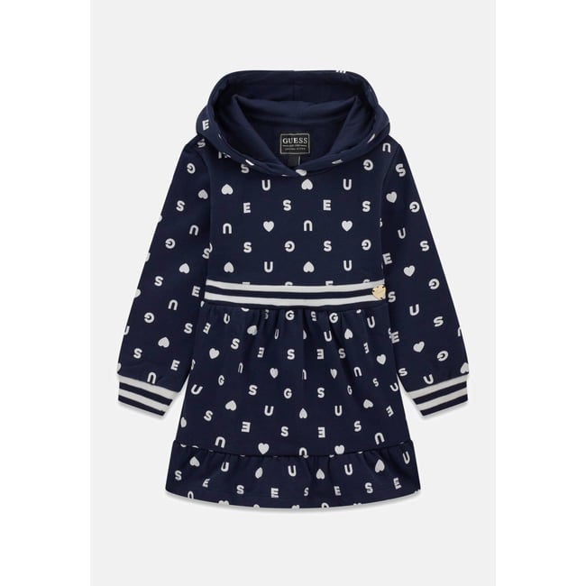 Sweat À Capuche Avec Logo Intégral Dress bleu foncé <span itemprop=