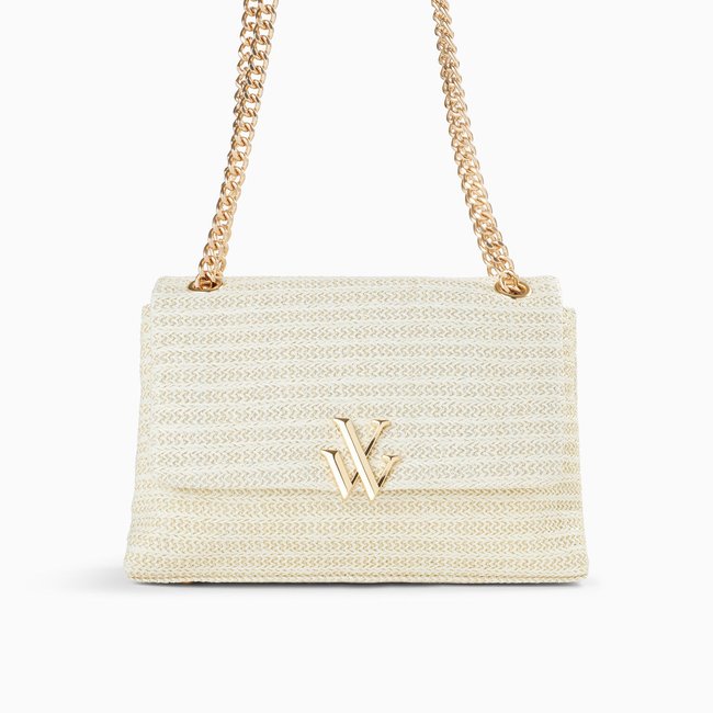 Sac à main Naomi à chaîne blanc ivoire <span itemprop=