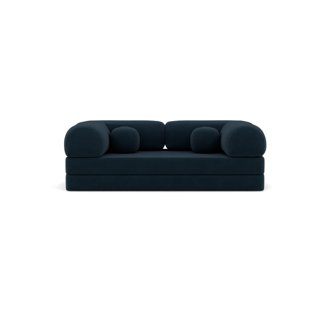 Canapé 3pl convertible en velours texturé, NEBULA - BEST MOBILIER