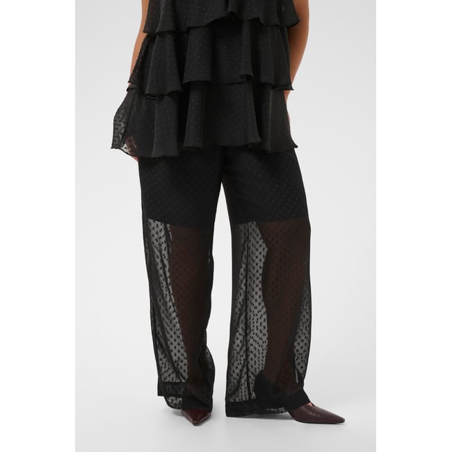 Pantalon casual noir <span itemprop=