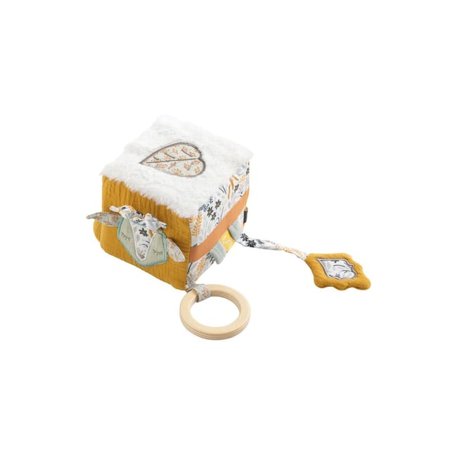 Cube d'activités PROMENONS-NOUS bleu, gris, jaune <span itemprop=