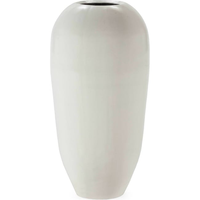 Cache-pot haut en fibres-ciment Couleur blanc <span itemprop=