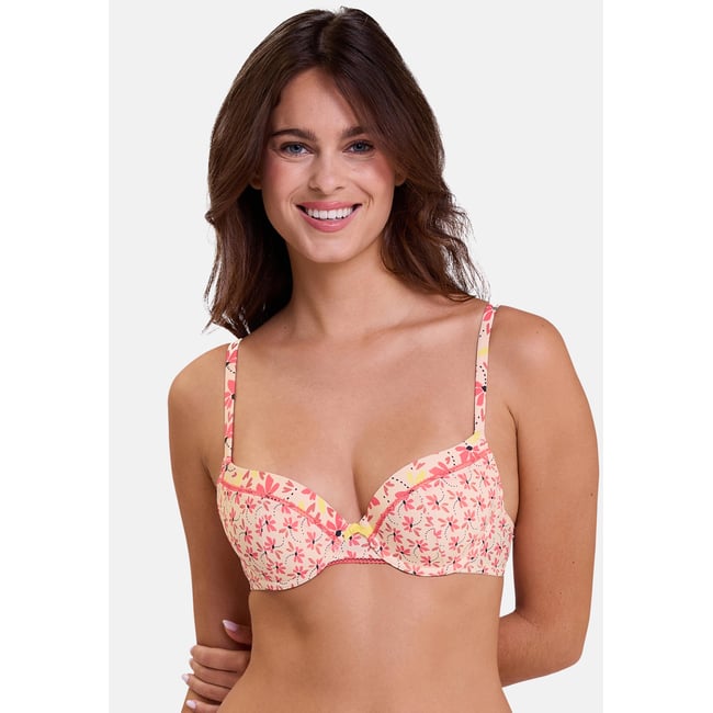 Soutien-gorge coques TRÉPIDANTE imprimé illusion florale <span itemprop=