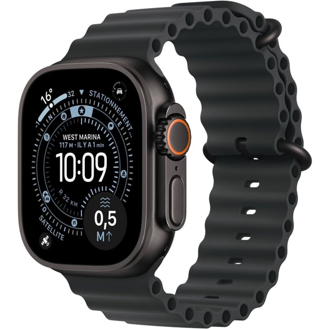 Montre connectée 49mm Tit Noir / Noir Ocean Ultra 3 Cellular bleu <span itemprop=