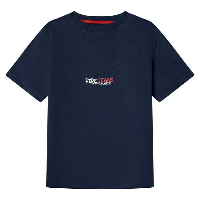 T-Shirt Coupe Regular Avec Imprimé Au Dos marine <span itemprop=