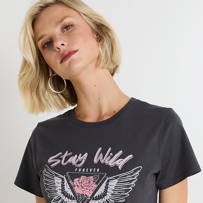 T-shirt Grain De Malice Femme – Taille S Beige En Coton – Neuf Sans étiquette