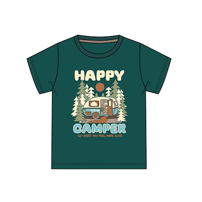T-shirt en maille garçon imprimé camper vert <span itemprop=