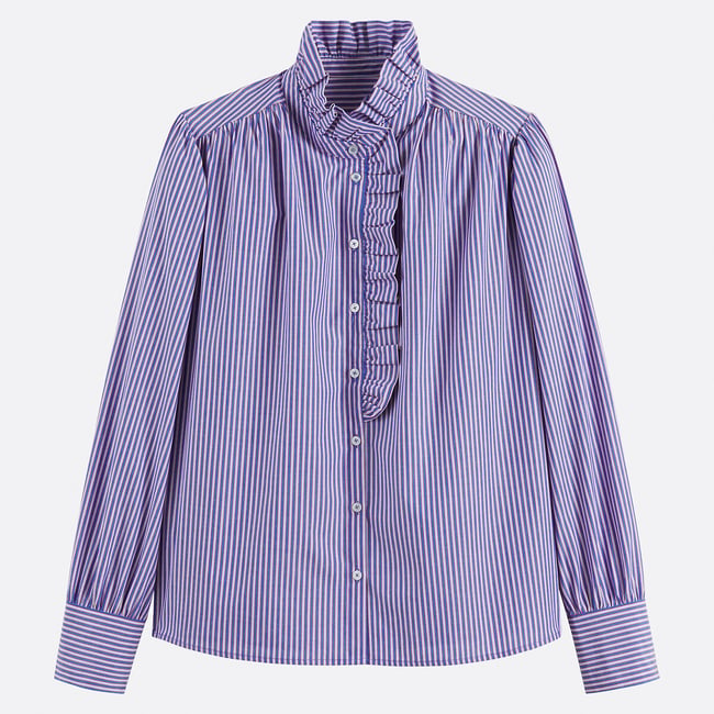 Chemise rayée, col victorien, Signature CHARLÈNE  - LA REDOUTE COLLECTIONS