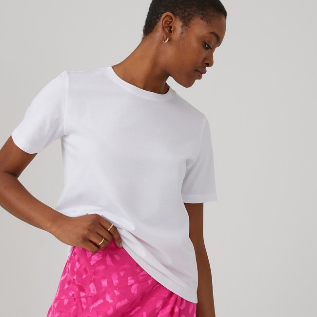 T-shirt col rond, manches courtes - LA REDOUTE COLLECTIONS