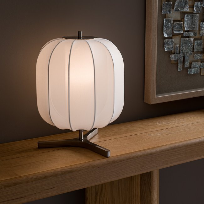 Lampe, lampion en maille, Satchi Couleur nickel satiné <span itemprop=