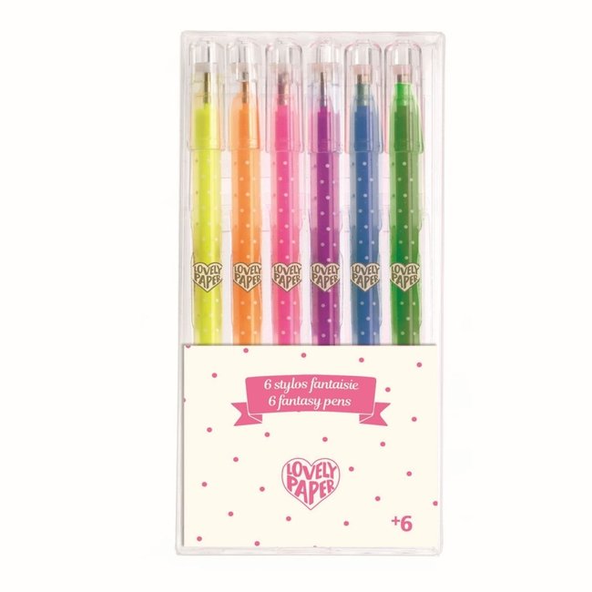 6 Marqueurs Gel Fluos - DJECO