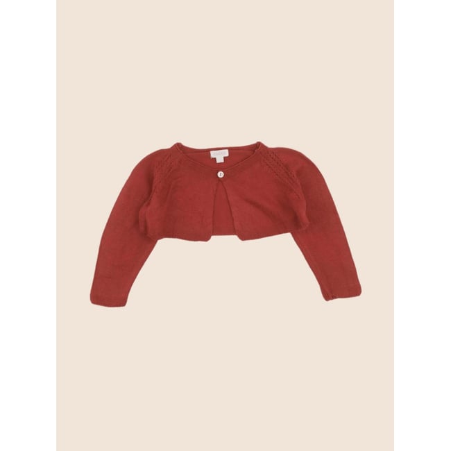 Gilet court - Très bon état rouge <span itemprop=